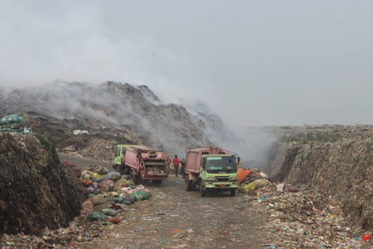 Mountain of waste and pollution